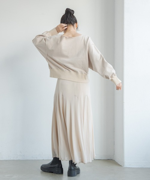 Crisp（クリスプ）の「”CARLETON”ショートスウェット（スウェット・レディース・ネイビー/アイボリー・FREE）」の18枚目の写真