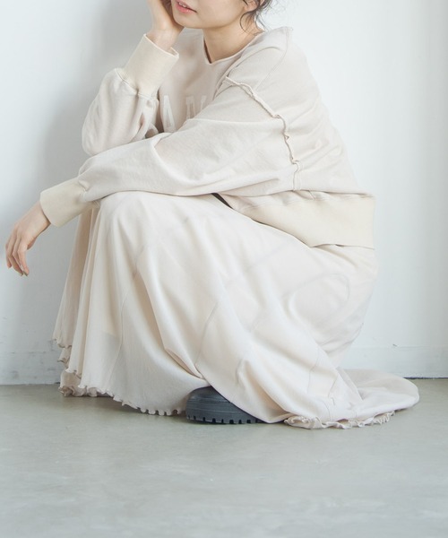 Crisp（クリスプ）の「”CARLETON”ショートスウェット（スウェット・レディース・ネイビー/アイボリー・FREE）」の4枚目の写真