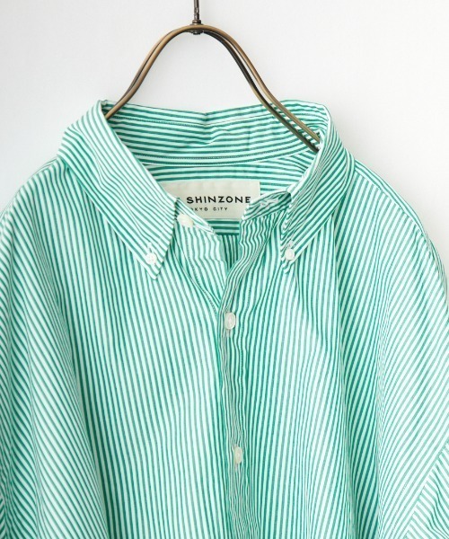 THE SHINZONE/ザ シンゾーン] ストライプ オーバーサイズダディシャツ