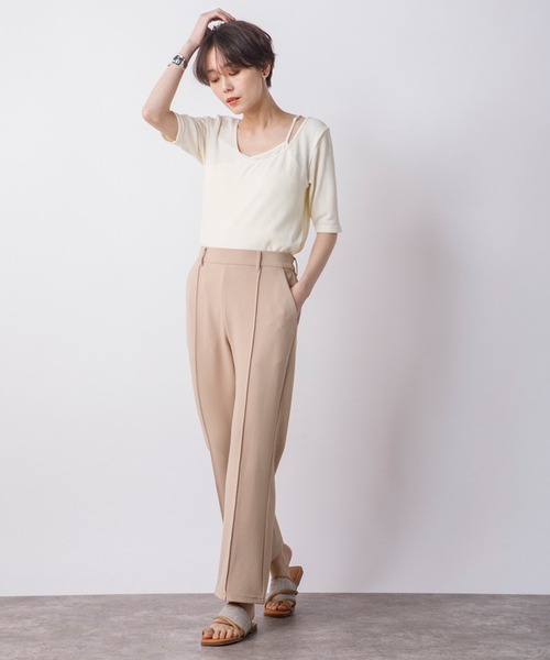 CIENA（シエナ）の「センタータックカットジョーゼットパンツ（その他パンツ・レディース・ブラック/ベージュ/イエロー/オレンジ・FREE）」の9枚目の写真