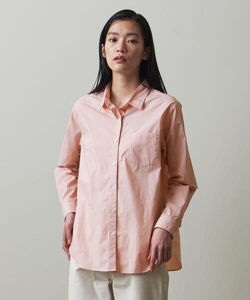 【美品】Steven Alan/ cotton長袖シャツ/ S オーガニックコットン ボーダー ロングスリーブ Tシャツ S 白