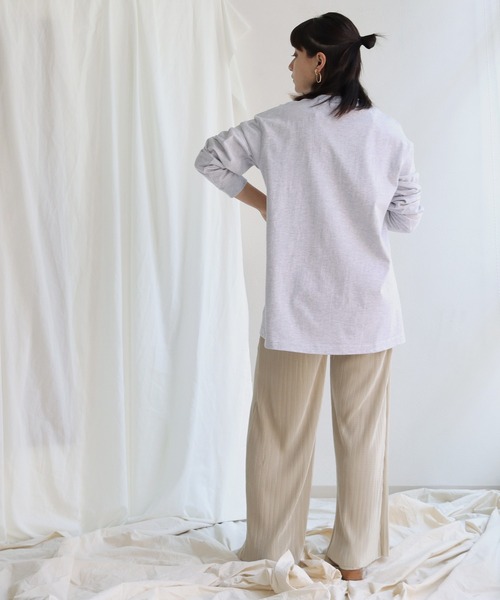 HER CLOSET(ハークローゼット)の「【shemoshelly】オリジナルスローガンロゴロンT(Tシャツ/カットソー・レディース・ホワイト系その他/杢グレー/ホワイト系その他2・M/L)」の16枚目の写真