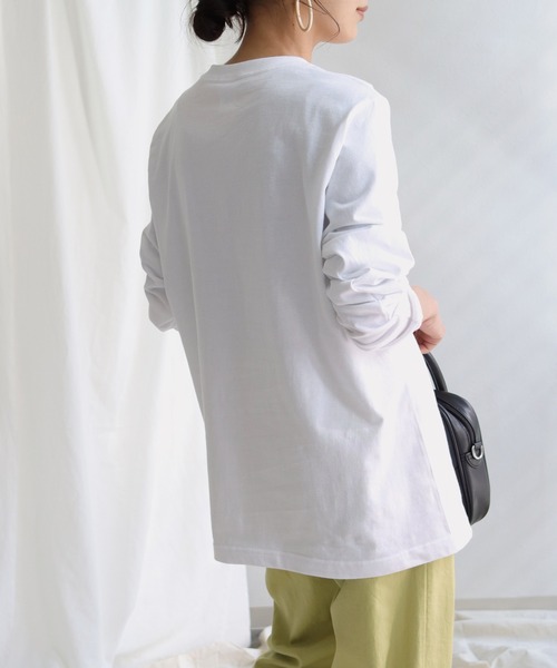 HER CLOSET(ハークローゼット)の「【shemoshelly】オリジナルスローガンロゴロンT(Tシャツ/カットソー・レディース・ホワイト系その他/杢グレー/ホワイト系その他2・M/L)」の17枚目の写真