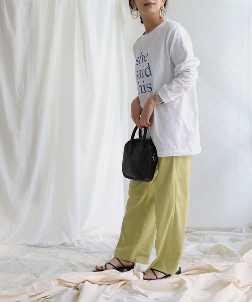 HER CLOSET(ハークローゼット)の「【shemoshelly】オリジナルスローガンロゴロンT(Tシャツ/カットソー・レディース・ホワイト系その他/杢グレー/ホワイト系その他2・M/L)」の13枚目の写真