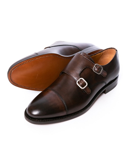 Berwick1707(バーウィック)の「Berwick バーウィック ダブルモンク 3069 レザー ソール(ドレスシューズ・メンズ・ダークブラウン/ブラウン・6/8.5/7.5/5.5/6.5/7/5/8)」の3枚目の写真
