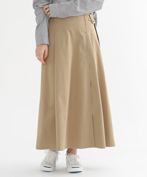 BEAMS HEART（ビームスハート）の「BEAMS HEART / アシンメトリー ラップ スカート（スカート・レディース・ベージュ/オリーブ/ネイビー・SMALL/MEDIUM）」の7枚目の写真