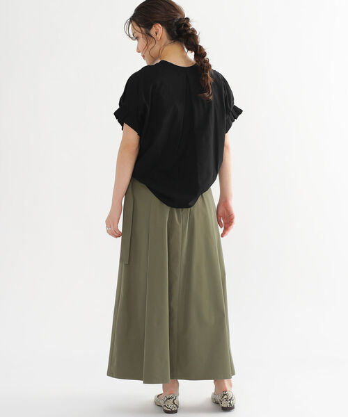 BEAMS HEART（ビームスハート）の「BEAMS HEART / アシンメトリー ラップ スカート（スカート・レディース・ベージュ/オリーブ/ネイビー・SMALL/MEDIUM）」の16枚目の写真