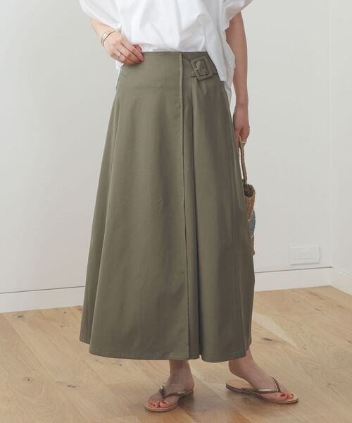 BEAMS HEART（ビームスハート）の「BEAMS HEART / アシンメトリー ラップ スカート（スカート・レディース・ベージュ/オリーブ/ネイビー・SMALL/MEDIUM）」の17枚目の写真