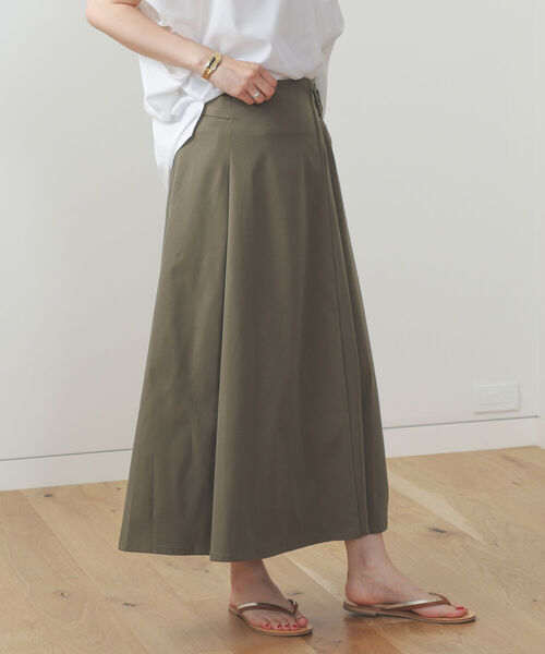 BEAMS HEART（ビームスハート）の「BEAMS HEART / アシンメトリー ラップ スカート（スカート・レディース・ベージュ/オリーブ/ネイビー・SMALL/MEDIUM）」の19枚目の写真