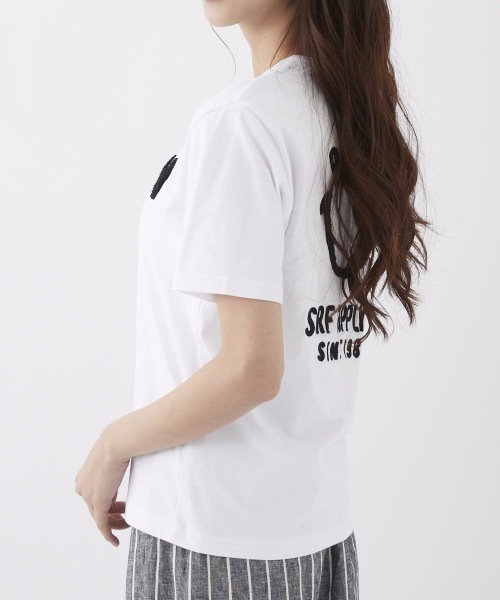 RUSTY(ラスティ)の「【RUSTY:ラスティー】レディースバックプリントTシャツ(Tシャツ/カットソー・レディース・ホワイト/ライトブルー/ブラック/ライム/ピンク・MEDIUM/LARGE)」の17枚目の写真