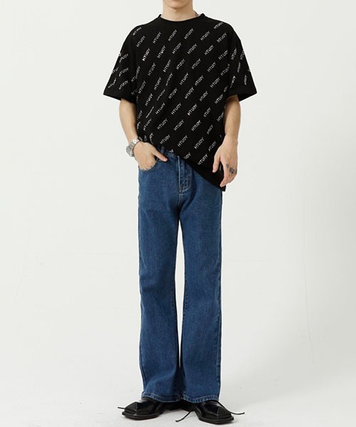 WESTBOY（ウエストボーイ）の「ルーズフレアデニムパンツ/セミワイドデニムパンツ フェード WO22S3PT02【WB ORIGINALS】（デニムパンツ・メンズ・グレー/ブルー/ライトブルー・M/XL/L/S）」の7枚目の写真