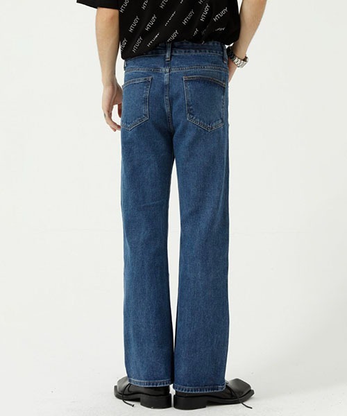 WESTBOY（ウエストボーイ）の「ルーズフレアデニムパンツ/セミワイドデニムパンツ フェード WO22S3PT02【WB ORIGINALS】（デニムパンツ・メンズ・グレー/ブルー/ライトブルー・M/XL/L/S）」の4枚目の写真