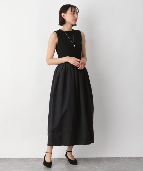 A part by(アパートバイ)の「セレモニー/ニットドッキングドレス 280506(ワンピース・レディース・ブラック・FREE)」の6枚目の写真
