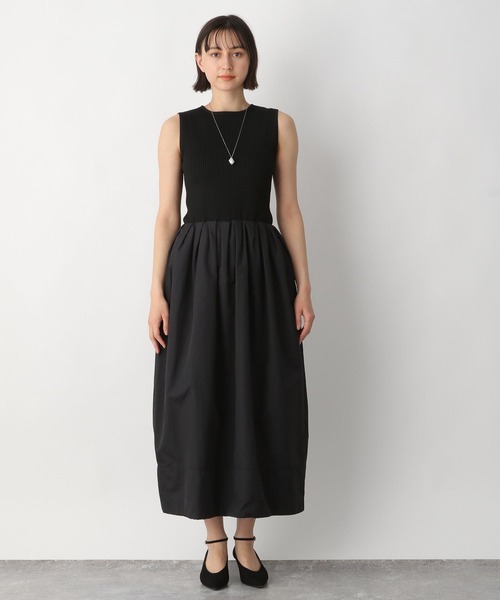 A part by(アパートバイ)の「セレモニー/ニットドッキングドレス 280506(ワンピース・レディース・ブラック・FREE)」の9枚目の写真