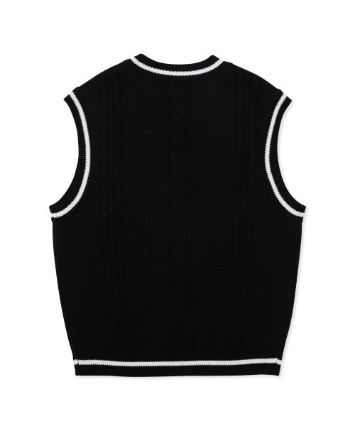 FCMM(エフシーエムエム)の「OVERSIZED CABLE KINT VEST/オーバーサイズケーブルニットベスト(ベスト・メンズ・ブラック/ミント・MEDIUM/LARGE)」の10枚目の写真