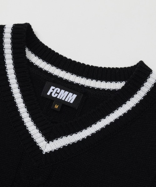 FCMM(エフシーエムエム)の「OVERSIZED CABLE KINT VEST/オーバーサイズケーブルニットベスト(ベスト・メンズ・ブラック/ミント・MEDIUM/LARGE)」の12枚目の写真