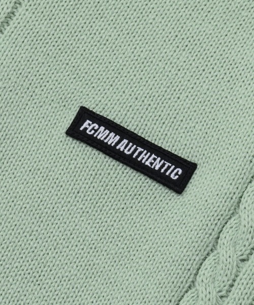 FCMM(エフシーエムエム)の「OVERSIZED CABLE KINT VEST/オーバーサイズケーブルニットベスト(ベスト・メンズ・ブラック/ミント・MEDIUM/LARGE)」の9枚目の写真