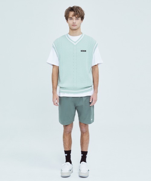 FCMM(エフシーエムエム)の「OVERSIZED CABLE KINT VEST/オーバーサイズケーブルニットベスト(ベスト・メンズ・ブラック/ミント・MEDIUM/LARGE)」の19枚目の写真