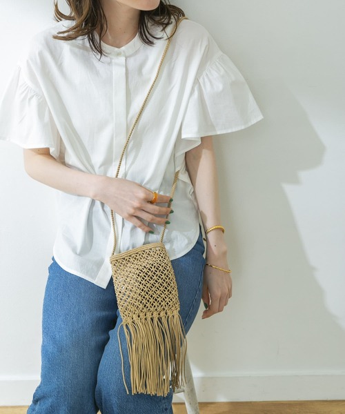 The Bagmati（ザバグマティ）の「The Bagmati　マクラメショルダーバッグ（ショルダーバッグ・レディース・ライトブルー/ブラック/ベージュ/オレンジ・-）」の7枚目の写真