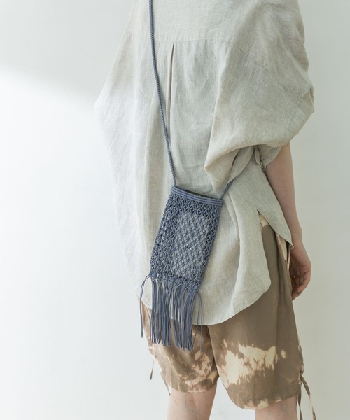 The Bagmati（ザバグマティ）の「The Bagmati　マクラメショルダーバッグ（ショルダーバッグ・レディース・ライトブルー/ブラック/ベージュ/オレンジ・-）」の9枚目の写真