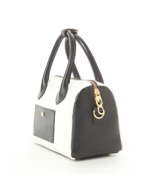 BLEUET(ブルエ)の「【BLEUET】ミニボストンバッグ(ショルダーバッグ・レディース・ホワイト×ブラック/ピンク・FREE)」の3枚目の写真