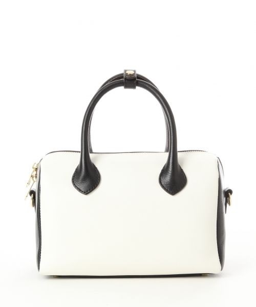 BLEUET(ブルエ)の「【BLEUET】ミニボストンバッグ(ショルダーバッグ・レディース・ホワイト×ブラック/ピンク・FREE)」の4枚目の写真