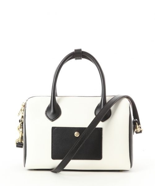 BLEUET(ブルエ)の「【BLEUET】ミニボストンバッグ(ショルダーバッグ・レディース・ホワイト×ブラック/ピンク・FREE)」の8枚目の写真