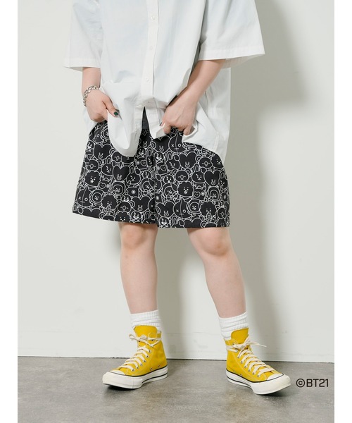 BT21(ビーティーイシビル)の「BT21_ショーツ(その他パンツ・レディース・オフホワイト/ブラック・FREE)」の3枚目の写真