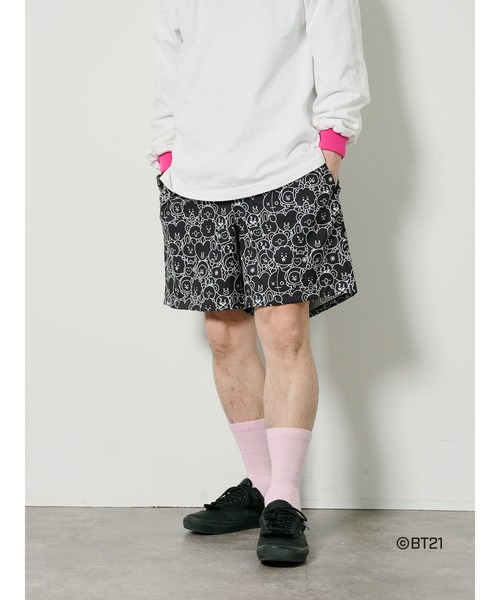 BT21(ビーティーイシビル)の「BT21_ショーツ(その他パンツ・レディース・オフホワイト/ブラック・FREE)」の6枚目の写真