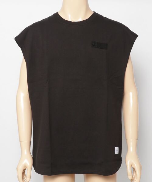 JEMORGAN（ジェーイーモーガン）の「JE MORGAN/JEモーガン　天竺ノースリーブ（Tシャツ/カットソー・メンズ・ホワイト/ブラック・LARGE）」の2枚目の写真