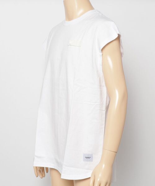 JEMORGAN（ジェーイーモーガン）の「JE MORGAN/JEモーガン　天竺ノースリーブ（Tシャツ/カットソー・メンズ・ホワイト/ブラック・LARGE）」の3枚目の写真