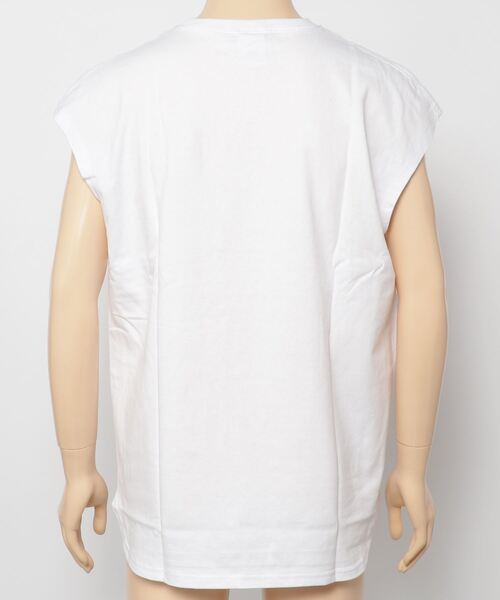 JEMORGAN（ジェーイーモーガン）の「JE MORGAN/JEモーガン　天竺ノースリーブ（Tシャツ/カットソー・メンズ・ホワイト/ブラック・LARGE）」の4枚目の写真