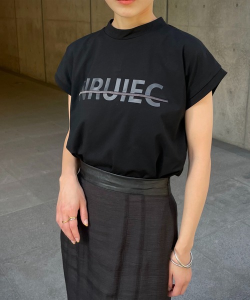 &g'aime(アンジェム)の「【&g’aime】ロゴプリントフレンチTシャツ(Tシャツ/カットソー・レディース・ホワイト/ブラック/グレイッシュベージュ・FREE)」の19枚目の写真