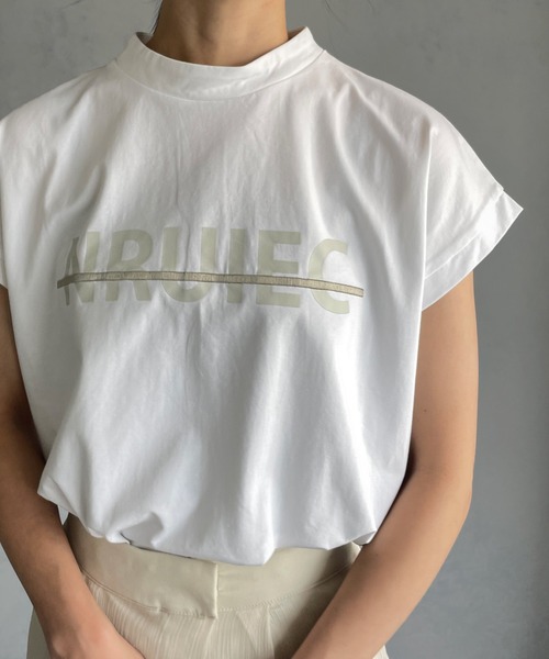 &g'aime(アンジェム)の「【&g’aime】ロゴプリントフレンチTシャツ(Tシャツ/カットソー・レディース・ホワイト/ブラック/グレイッシュベージュ・FREE)」の13枚目の写真