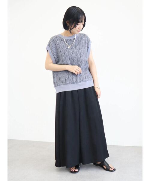 ELENCARE DUE（エレンカーレデュエ）の「・ELENCARE DUE キリカエフレアロングスカート（スカート・レディース・ブラック/レッド/アイボリー/ブルーグリーン・FREE）」の11枚目の写真