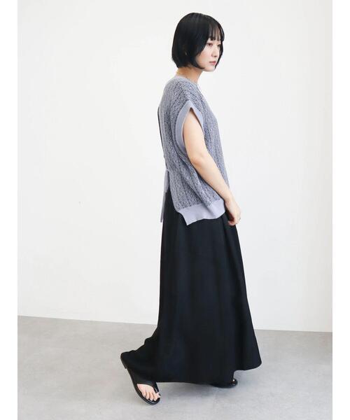 ELENCARE DUE（エレンカーレデュエ）の「・ELENCARE DUE キリカエフレアロングスカート（スカート・レディース・ブラック/レッド/アイボリー/ブルーグリーン・FREE）」の12枚目の写真