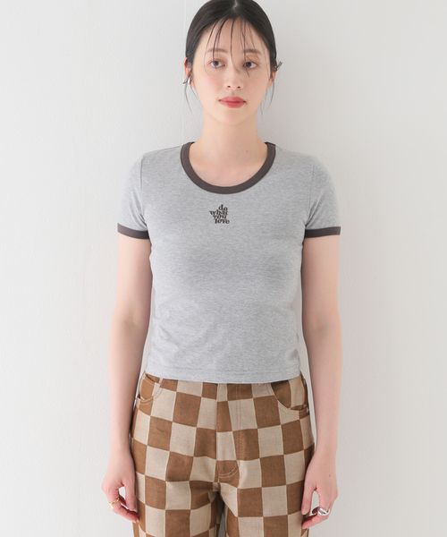 JOINT WORKS(ジョイントワークス)の「ロゴシシュウミニTシャツ(Tシャツ/カットソー・レディース・ホワイト/ブラック/グレー・FREE)」の18枚目の写真