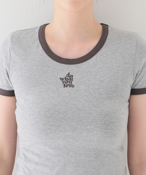 JOINT WORKS(ジョイントワークス)の「ロゴシシュウミニTシャツ(Tシャツ/カットソー・レディース・ホワイト/ブラック/グレー・FREE)」の21枚目の写真