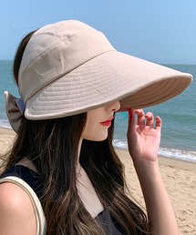 DAY CLOSET（デイ クローゼット）の「レディース バックリボンストラップサンバイザー（ハット・レディース）」