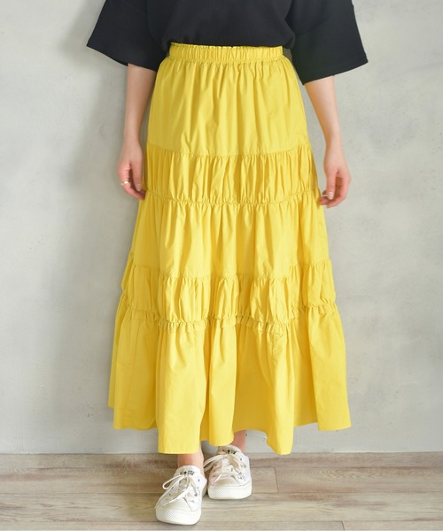 ティアードロングスカート