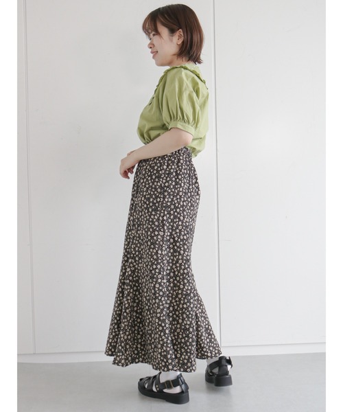 ehka sopo（エヘカソポ）の「飛び刺繍衿ブラウス（シャツ/ブラウス・レディース・オフホワイト/グリーン/キナリ・ﾌﾘ-）」の19枚目の写真