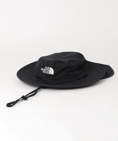 THE NORTH FACE（ザノースフェイス）の「ザ ノース フェイス THE NORTH FACE Kids TNF Be Free Shield Hat(キッズTNFビーフリーシールドハット)（ハット・キッズ・ブラック/グリーン・J/M/J/L）」の2枚目の写真