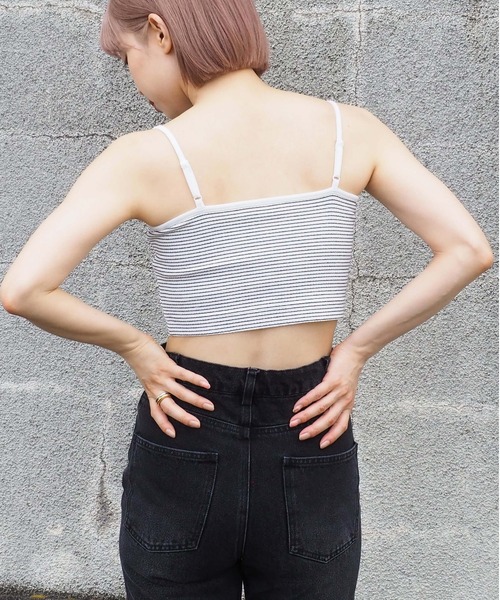 tiptop（ティップトップ）の「カップ付きショート丈キャミ（キャミソール・レディース・ブラック/オフホワイト/A/オレンジ・FREE）」の10枚目の写真