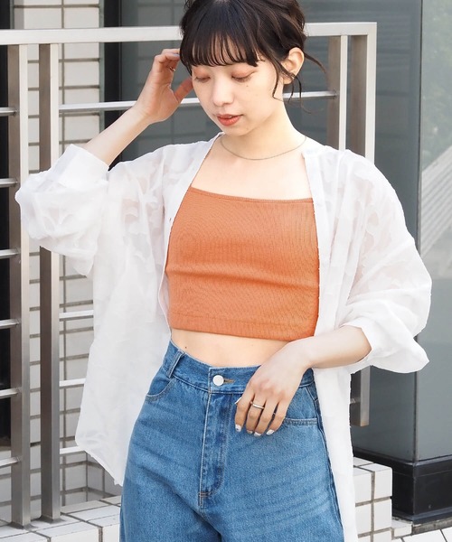 tiptop（ティップトップ）の「カップ付きショート丈キャミ