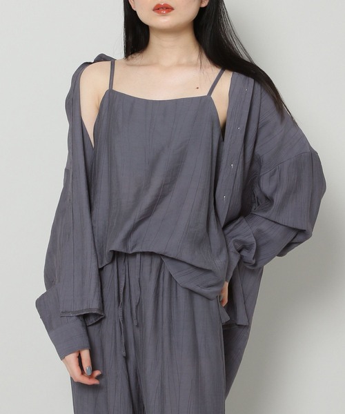 ALAND（エーランド）の「3.3Field Trip／WRINKLEキャミ　2297687（キャミソール・レディース・ブラック/ベージュ/ブルー・FREE）」の3枚目の写真