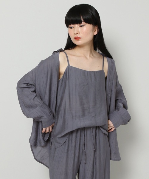 ALAND（エーランド）の「3.3Field Trip／WRINKLEキャミ　2297687（キャミソール・レディース・ブラック/ベージュ/ブルー・FREE）」の9枚目の写真