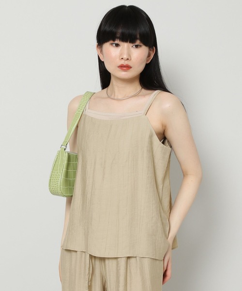 ALAND（エーランド）の「3.3Field Trip／WRINKLEキャミ　2297687（キャミソール・レディース・ブラック/ベージュ/ブルー・FREE）」の12枚目の写真