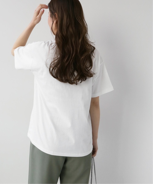 JOURNAL STANDARD relume(ジャーナルスタンダード レリューム)の「《追加》エンブロイダリーハーフスリーブTEE(Tシャツ/カットソー・レディース・ホワイト/ブラック/ブラウン・FREE)」の4枚目の写真