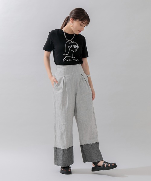 ROSIEE（ロージー）の「ROSIEE 刺繍女の子T（Tシャツ/カットソー・レディース・ホワイト/ブラック・FREE）」の15枚目の写真