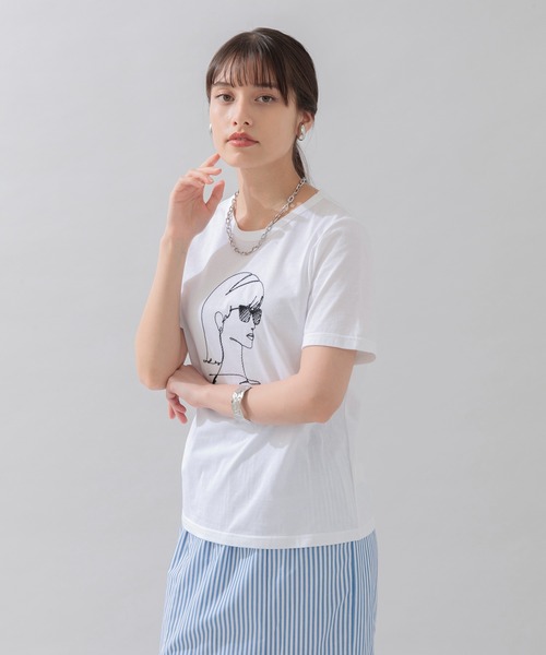 ROSIEE（ロージー）の「ROSIEE 刺繍女の子T（Tシャツ/カットソー・レディース・ホワイト/ブラック・FREE）」の16枚目の写真